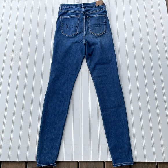 AMERICAN EAGLE WOMENS CURVY SUPER HI-RISE JEGGINGS JEANS SIZE 6 - Picture 6 of 8